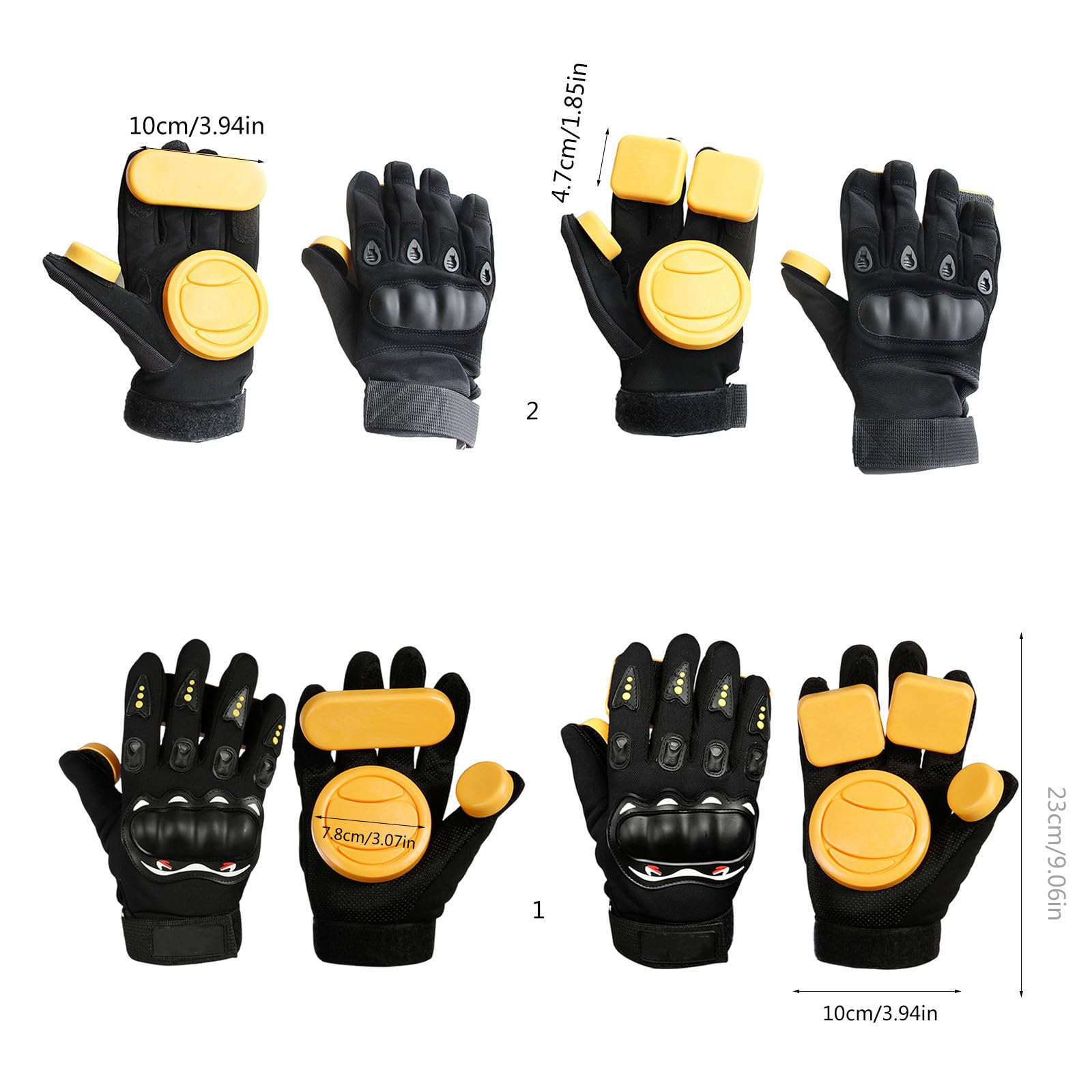 Longboarding Skate Gants Longboards Curseur Planche à roulettes Tourner Gants avec Curseur Unisexe Planche à roulettes