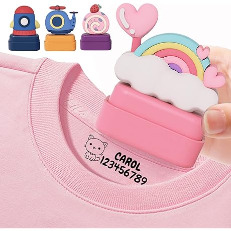 Personalized Name Stamp for Clothing Kids - Kindergarten Name Stamp - Custom...