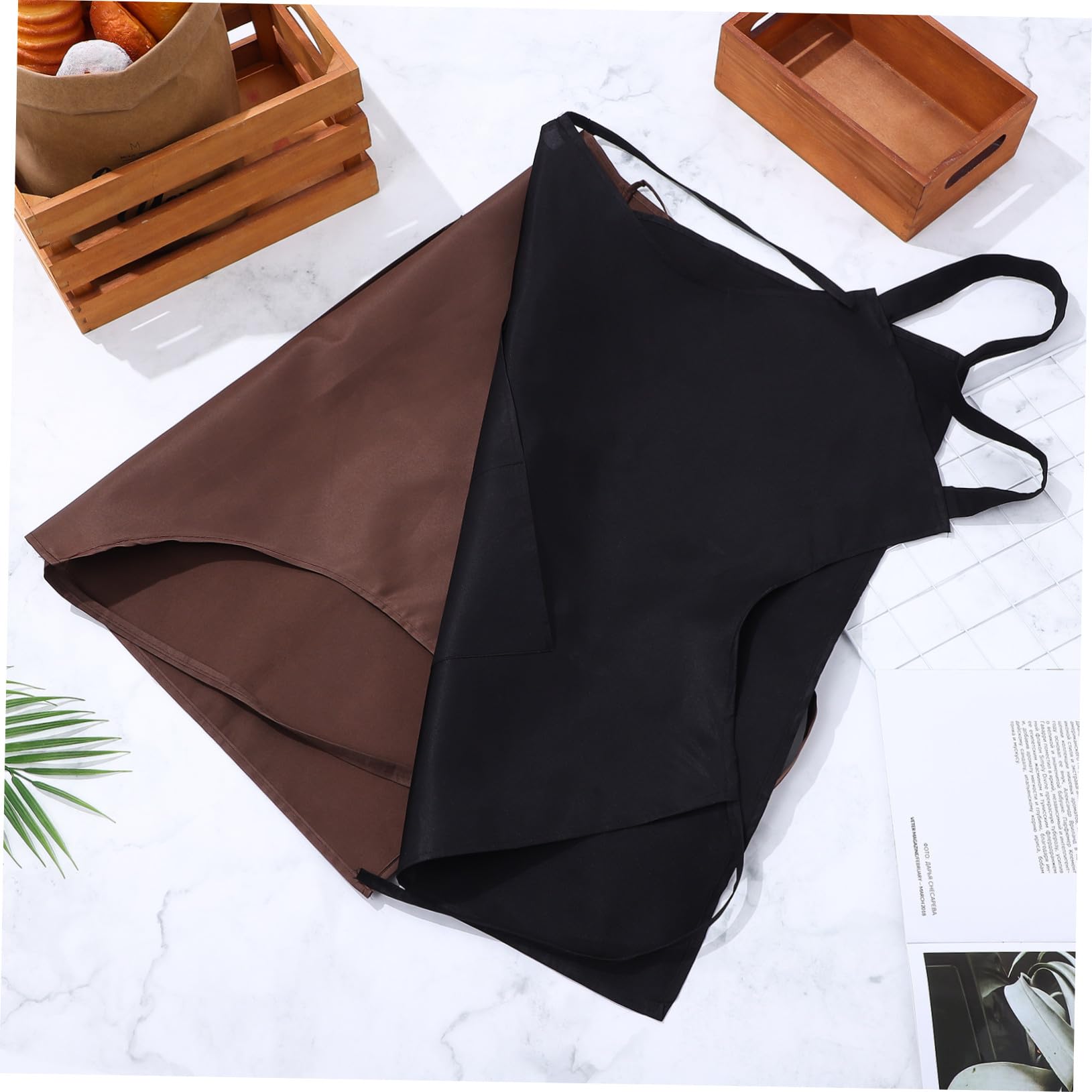 ERINGOGO 12 Pièces Tabliers de Cuisine Unisexes avec Poches Style Suspendu Protection Éclaboussures Confort pour Cuisine Salon Coiffure Atelier et Jardinage