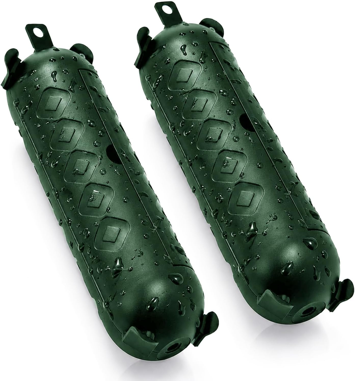 Yojoe 2 Pack Green Compact Outdoor Extension Cord Cover Waterproof Electrical Safety Box for Extension Cord Plug, IP44 Water-Resistant, Lightweight & Portable for Holiday Lights, Garden Tools