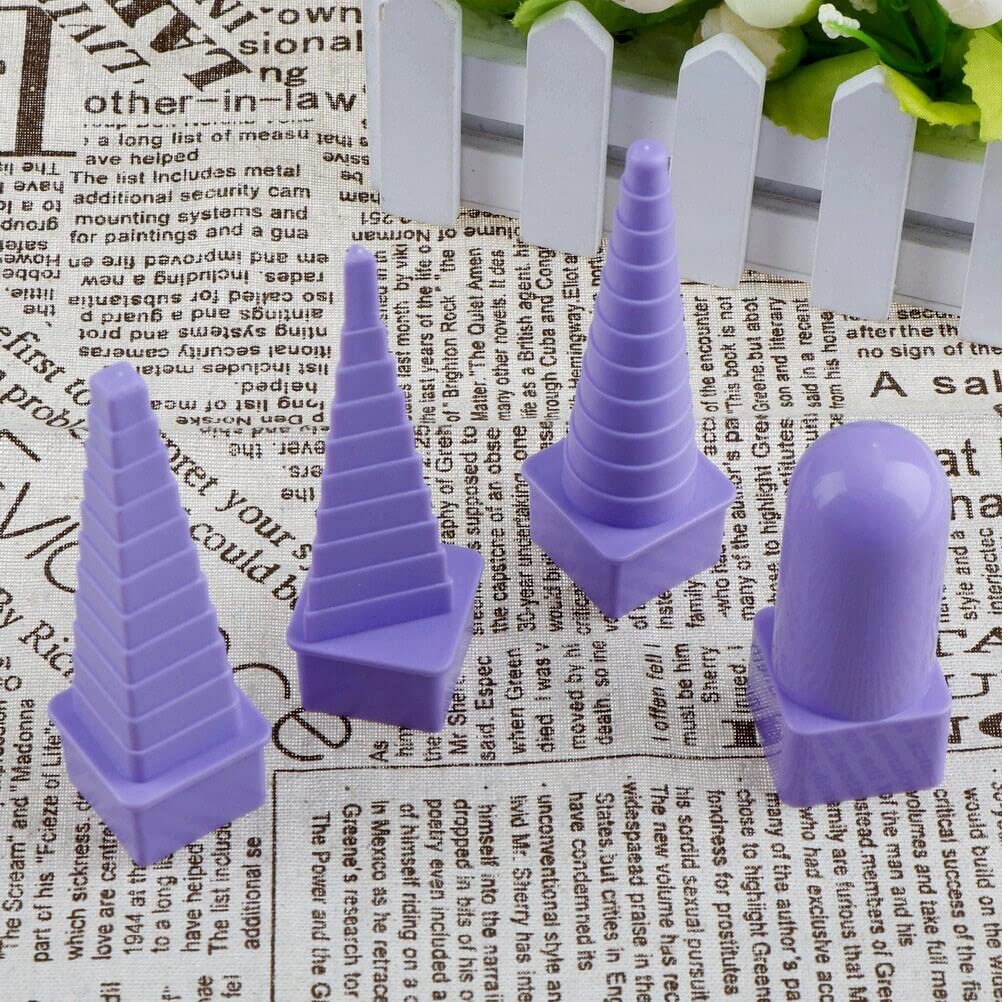 deziine.Fx Paper Craft Square Triangl Circle and Interchangeable Handle Quilling Creation Border DIY Fondant Tool Buddy Bobbin Tower 4pcs/Set 3