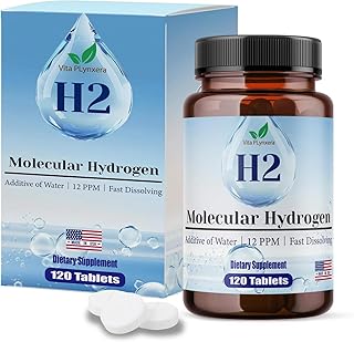 Premium Hydrogen Water Tablets with Magnesium & Antioxidants (VIT B12, C, E, Resveratrol) - 12ppm Fast-Dissolving H2 Molecular Hydrogen Tablets for Drinking Water, On-The-Go Wellness