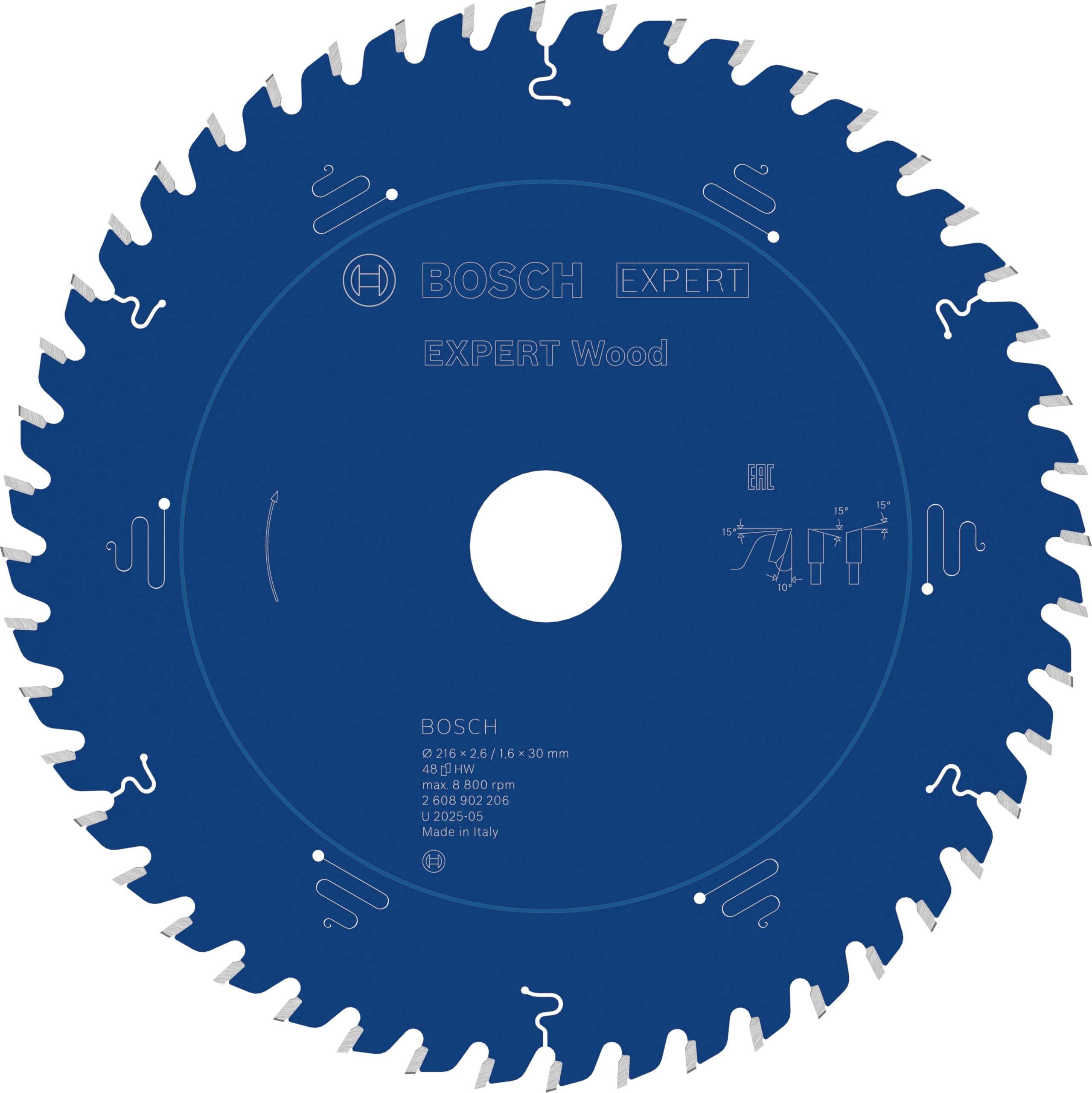 Bosch 1 hoja de sierra circular EXPERT Wood para sierras circulares de mesa (para madera blanda, madera dura, diámetro mm, accesorio profesional, sierra circular de mesa con cable)