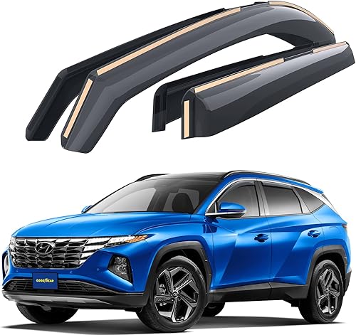 Miniatura 1 de Goodyear GY003485 - Deflectores de ventana inastillables para Hyundai Tucson 2021-2023 protectores de lluvia viseras de ventana para automóviles