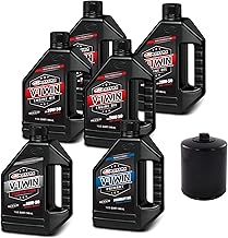 V-Twin Oil Change Kit Synthetic w/Black Filter, Twin Cam
