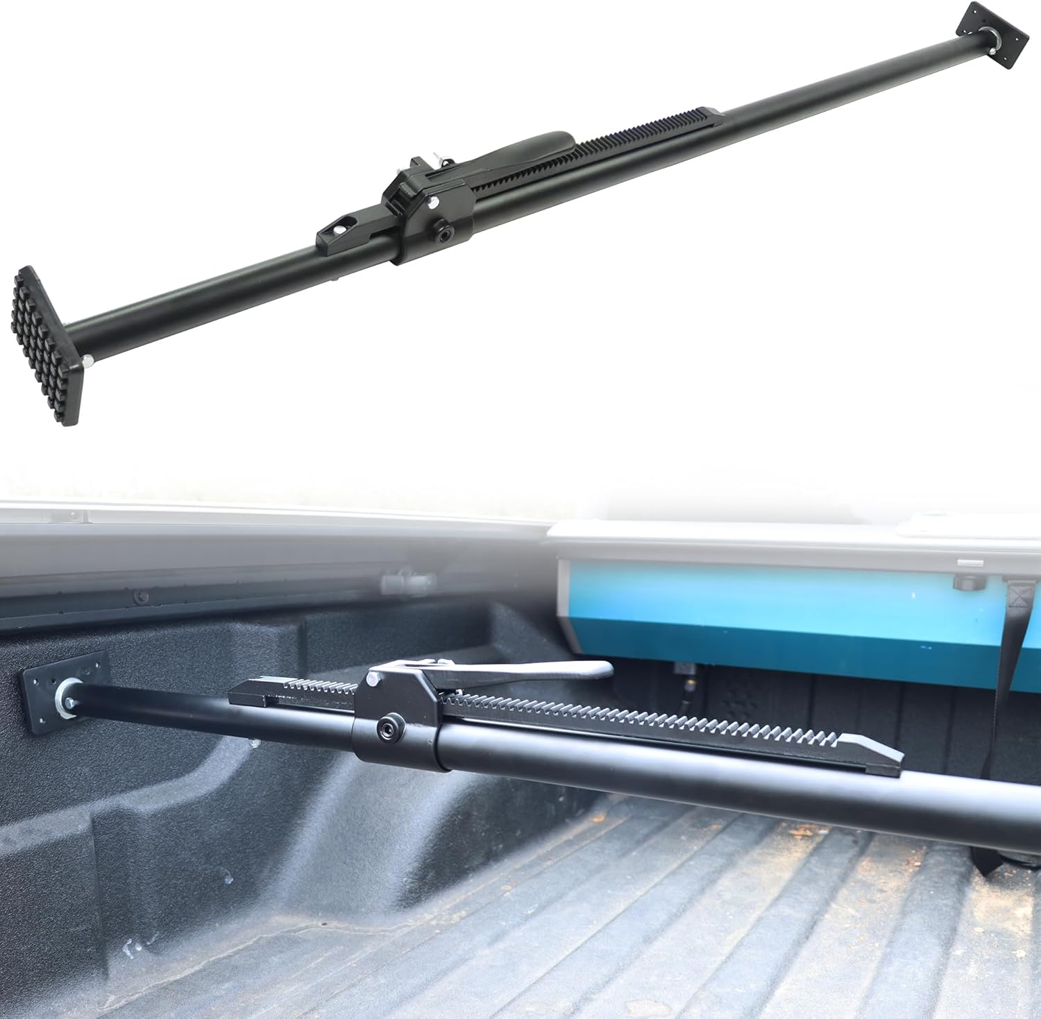 300 Lbs Load Capacity Cargo Bar Adjustable from 40" to 73" Width Truck Bed Load Bar Heavy-Duty Steel Stabile Cargo Racks Bars Universal for Most Pickup Truck Bed, SUV, Minitruck