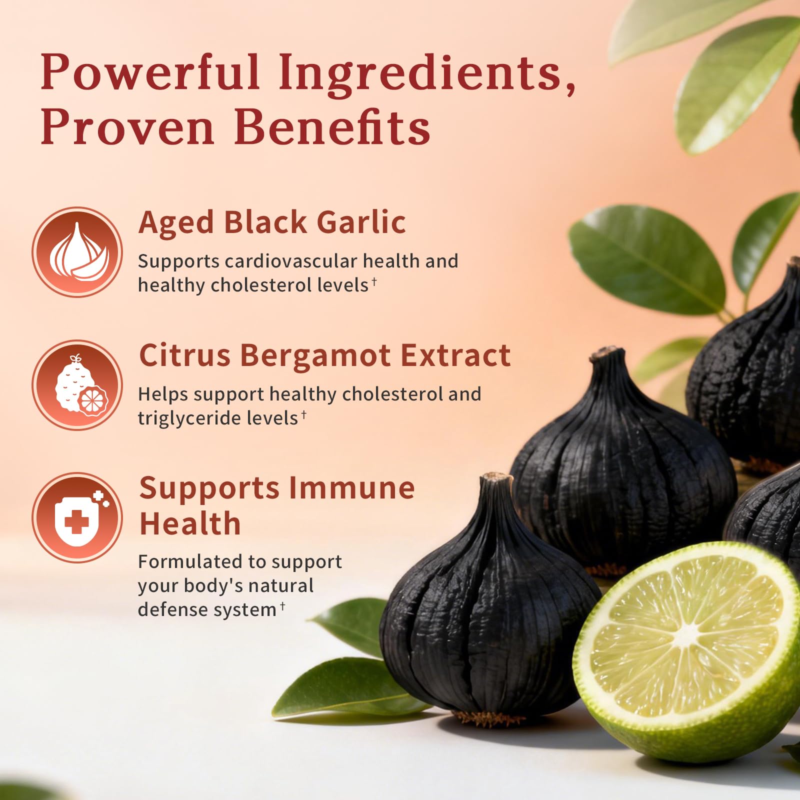 Cholesterol Health Supplements, Garlic Extract & Citrus Bergamot 120 count — Amazon image 3
