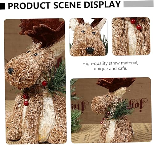 Miniatura 9 de Abaodam Adornos de alce de Navidad, figura de alce de Navidad, decoración de chimenea, decoración de reno, adorno de Navidad, decoración de mesa de