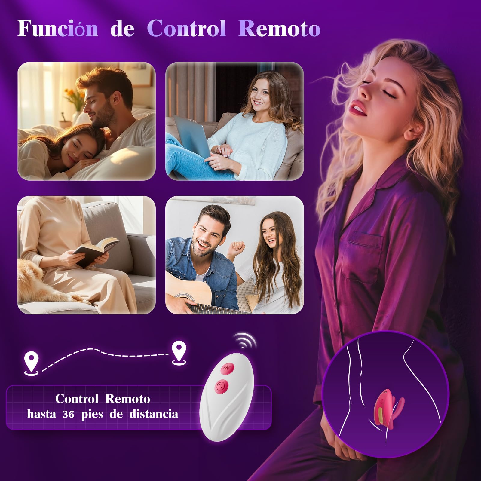 Vibradores de Pareja Vibrador Mando Distancia,Juguetes Eróticos Para Pareja Sexuales con App Control Remoto con 9 Modos de Vibración,Sex Toýs Female Vibrator Vibrador Mujer Para Succionador Clítoris