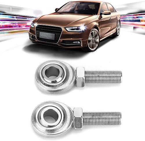 Miniatura 3 de Junta Heim de extremo de varilla, paquete de 2 juntas Heim de metal CMR‑8 de 1/2 pulgadas 1/2 pulgadas a 20 rosca RH macho junta universal para