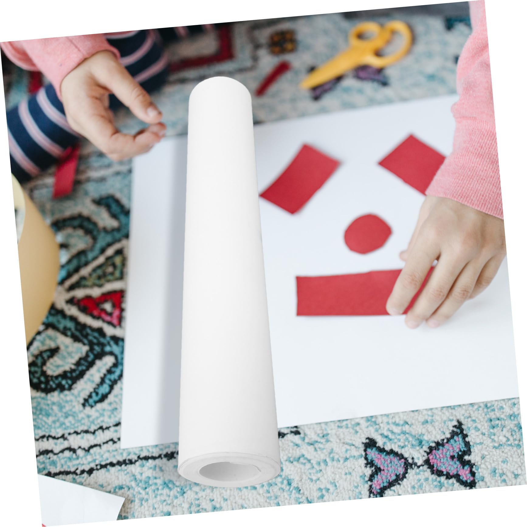 SHINEOFI Papier Kraft Blanc pour Emballage Dessin Décoration Protection Projets Colis Loisirs Créatifs Peinture Maquettes Revêtement Sol