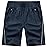 TBMPOY Men\'s Hiking Shorts Quick Dry Athletic Gym Workout Short with Zipper Pockets Navy XXXL