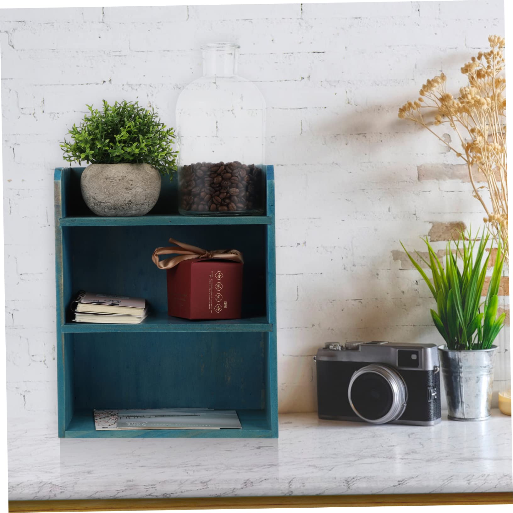 Mini portaoggetti in legno per gioielli e cassettiere da tavolo per mini bambole per scrivania, organizer per trucco, ufficio, soluzione di archiviazione chic