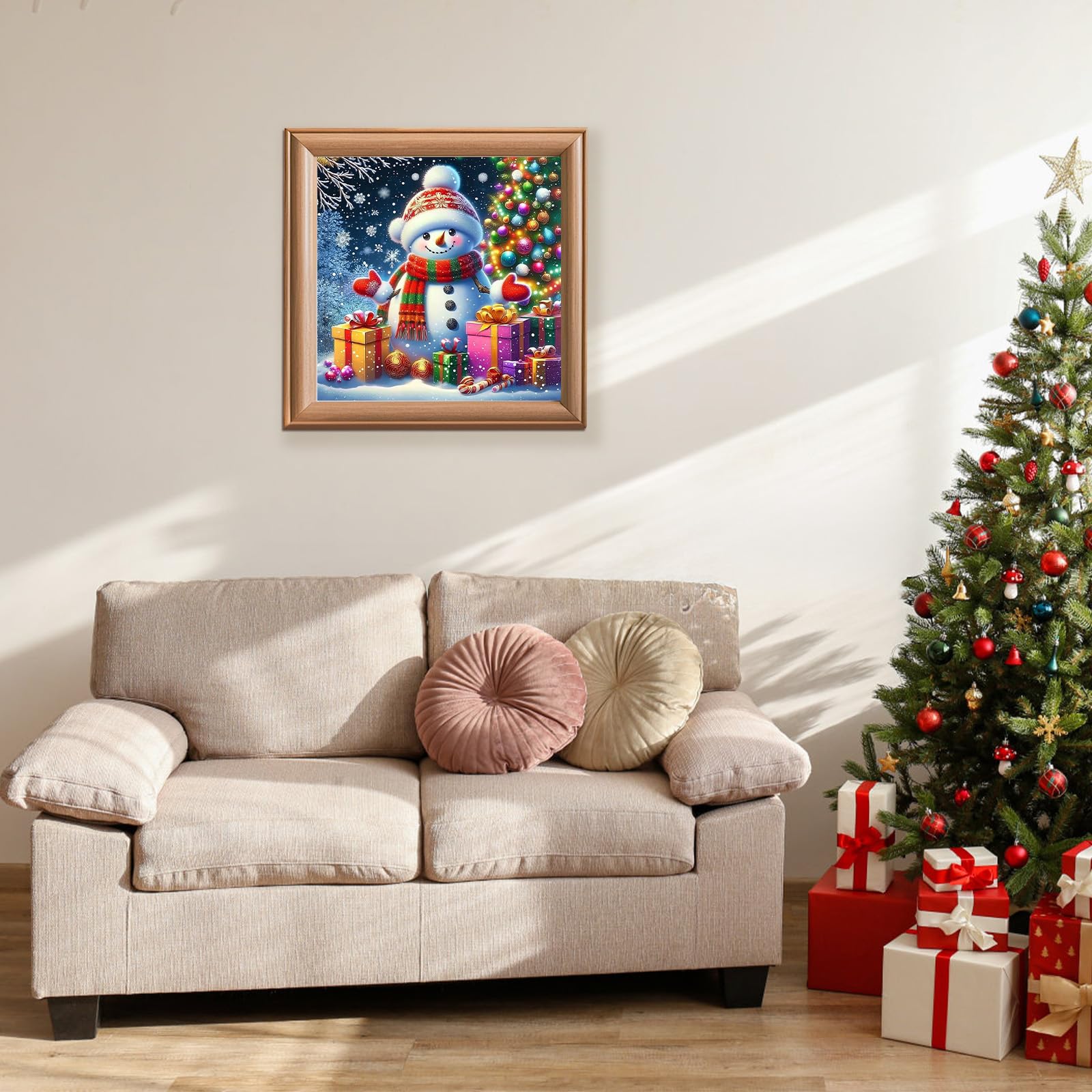 AIRDEA Christmas Snowman Diamond Art Kits Adults, 5D DIY Christmas Tree Diamond Painting Kit - Image 3