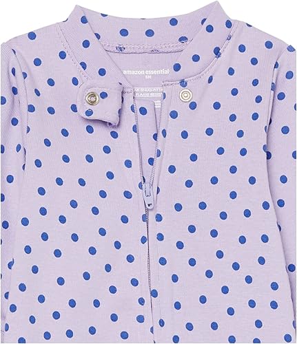 Miniatura 4 de Tienda Essentials Pijama unisex de algodón con pies ajustados para niños pequeños y bebés, paquete múltiple