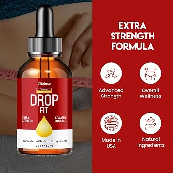 Drop Fit، مكمل DropFit Liquid Drops بتركيبة متقدمة ذات قوة قصوى للصحة والعافية بشكل عام، مكونات طبيعية ممتازة لإدارة الخسائر، مراجعات Drop Fit، صنع في الولايات المتحدة الأمريكية (2 أونصة)