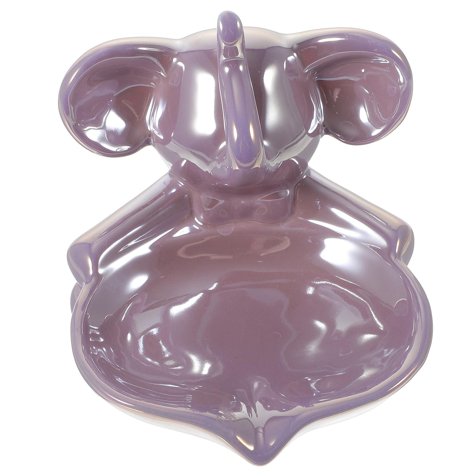 Porte-savon éléphant décoratif en céramique blanche de haute qualité pour une douche élégante