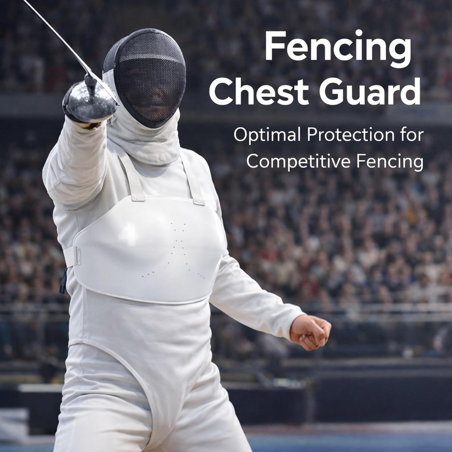 Fencing Sport Chest Guard, PVC Material, Adjustable Strap for Women - Lightweight Protection, Comfortable Fit, Multi - Sport Use (S)