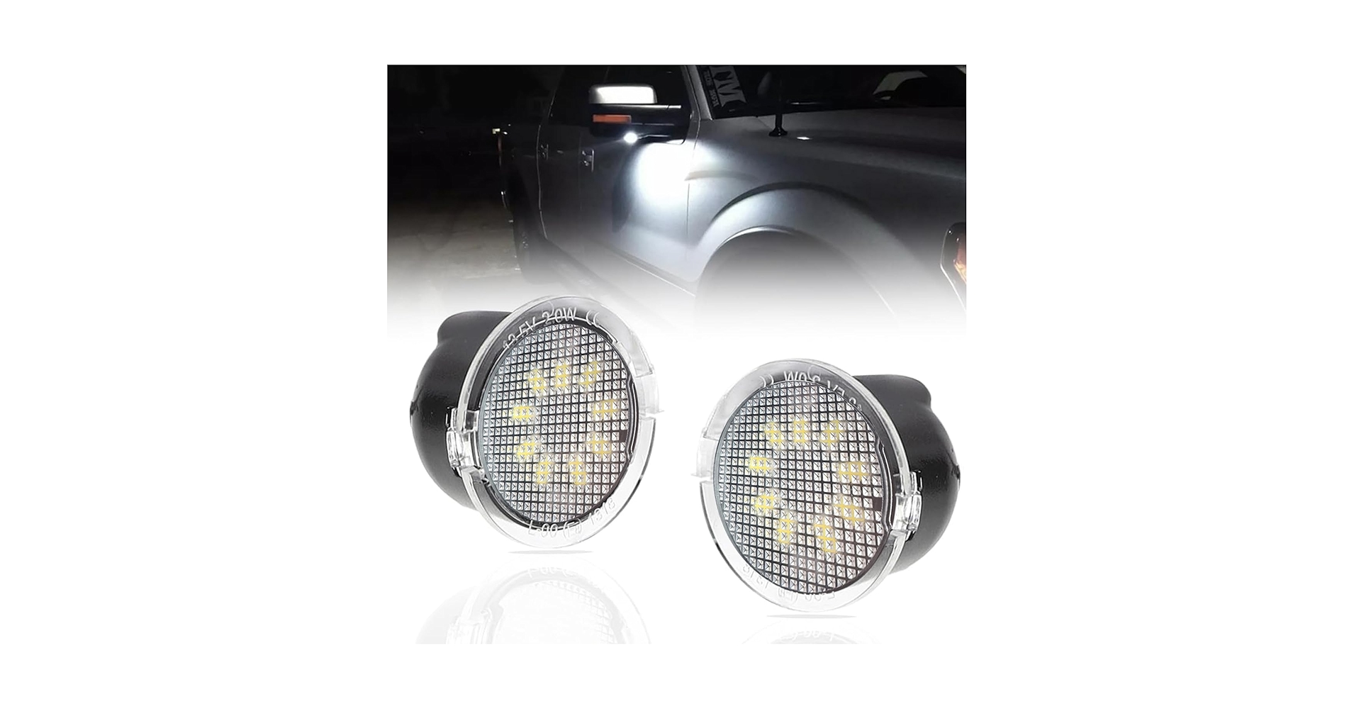 LED Panel LEDライト OKL CPARTS 2pcs set High power white LED Puddle Lights