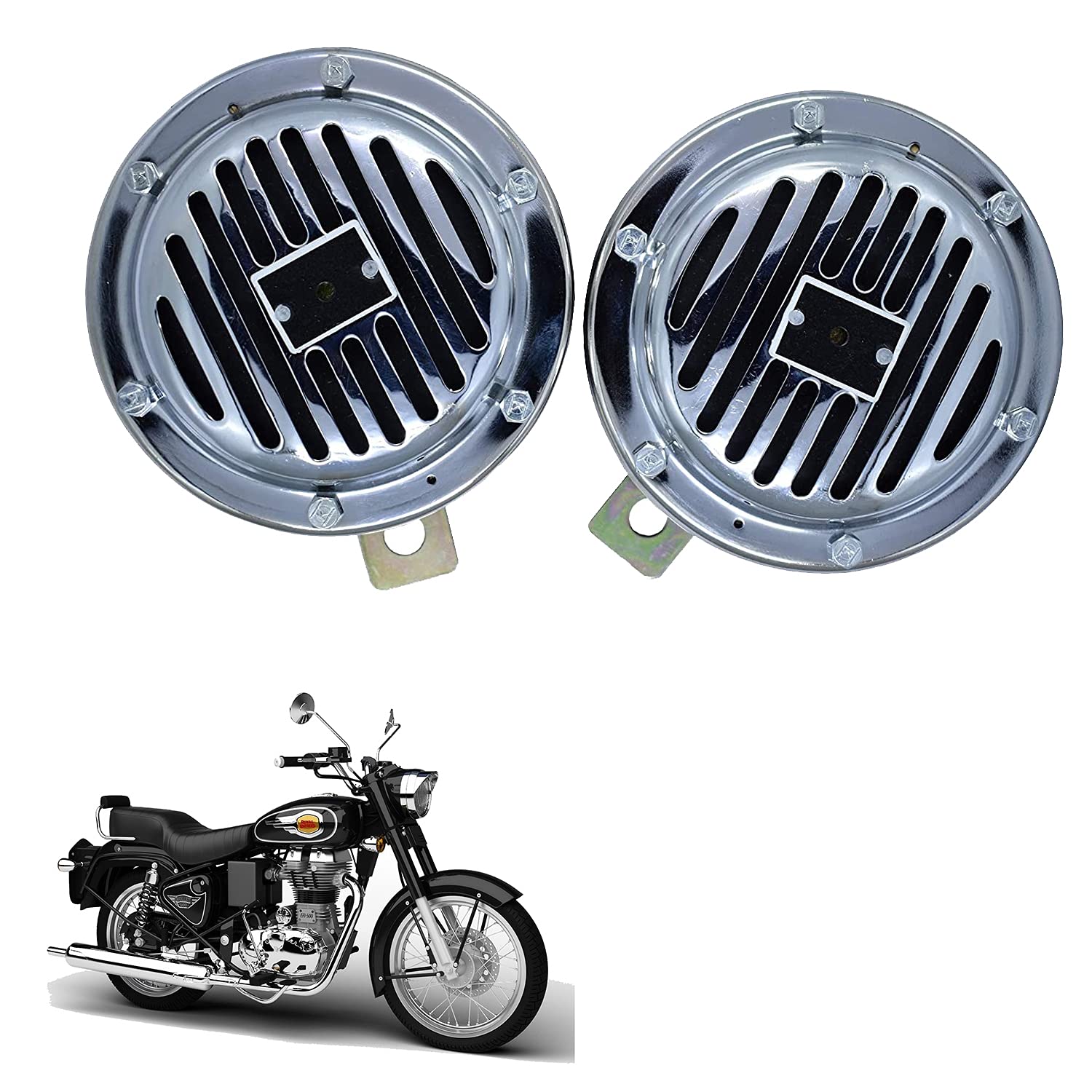 Vagary Chorme electric Horn Set forRoyal Enfield Bullet 500