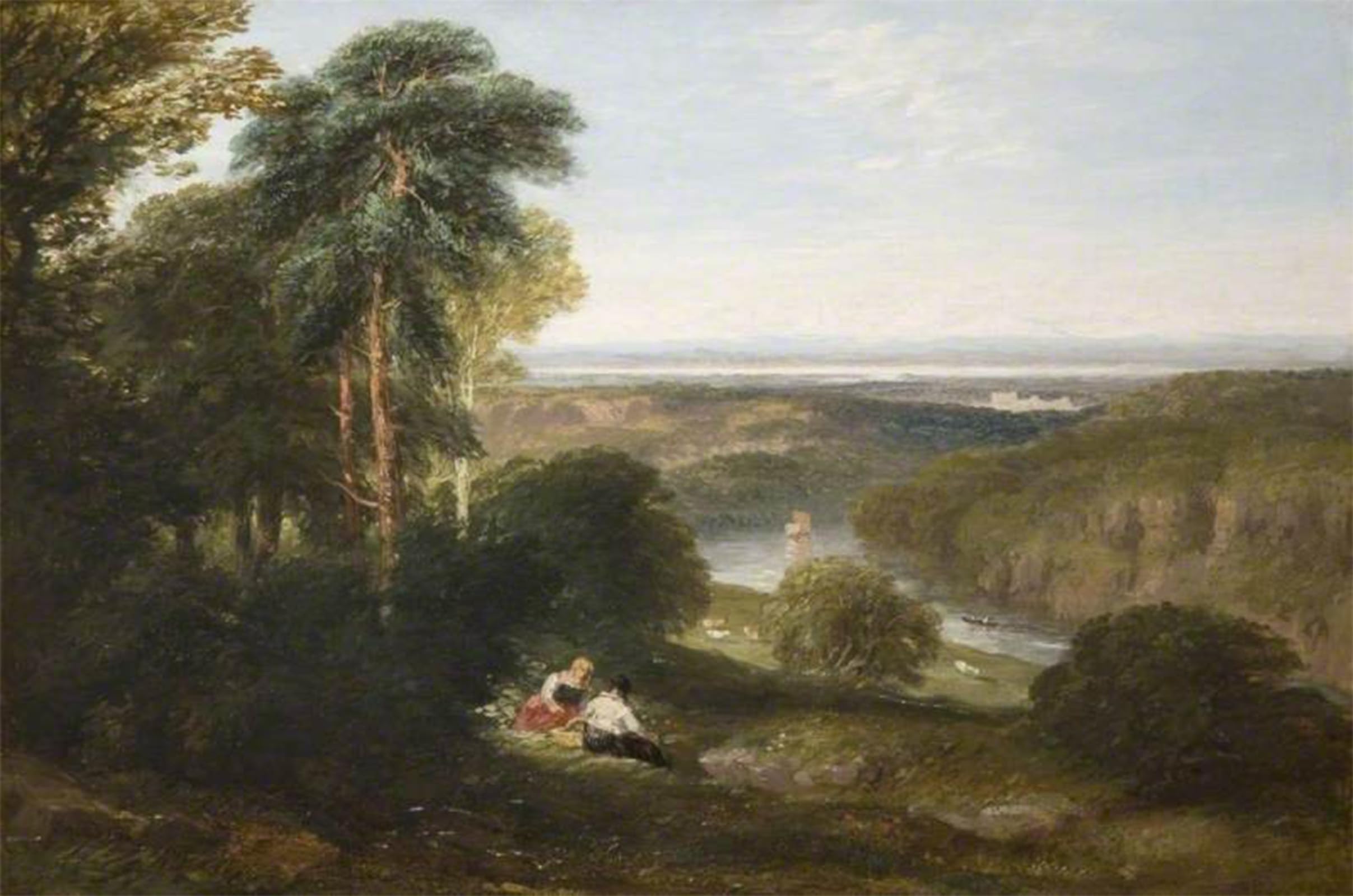 Impression tableaux peinture sur toile David Cox rivière Wyndcliffe 60x90 - 5