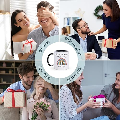 Miniatura 7 de Regalos de cumpleaños para mujeres y hombres, taza personalizada con nombre de imagen, regalos de cumpleaños para él y ella, taza de té de 11 onzas,