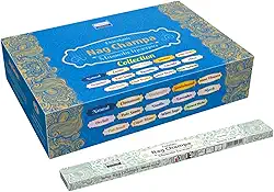 Incenso Nag Champa Massala Collection - 25 Caixas com Diversas Fragrâncias | 15g Cada; 250 Varetas | Ideal para Relaxamento e Meditação | 50m Queima