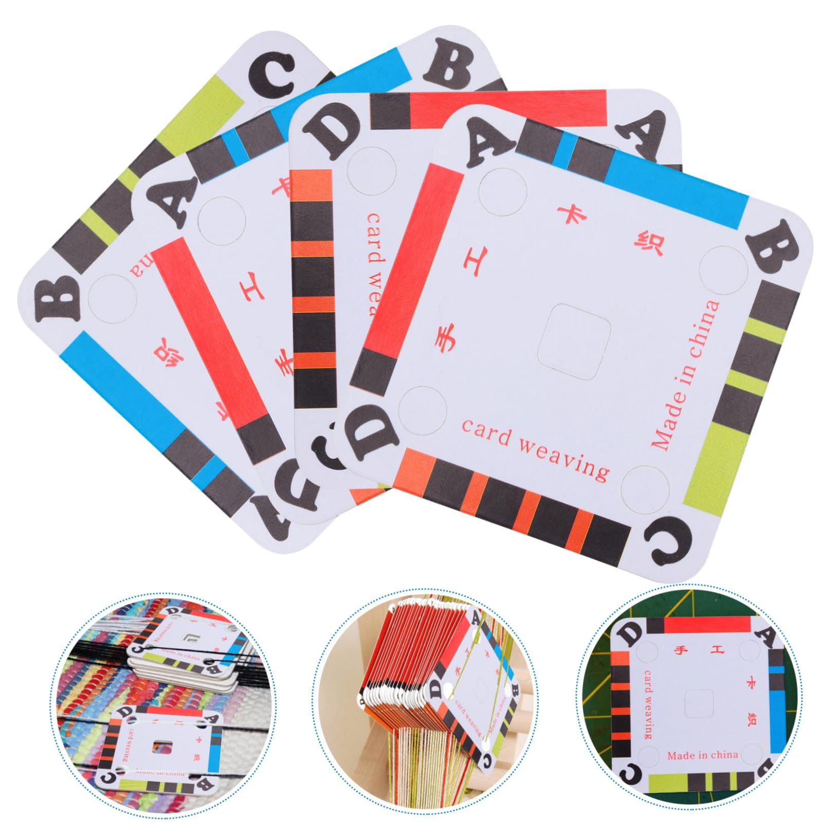 HOODANCOS Smooth Surface Weaving Cards DIY Weaving Paper 100pcs Looming Kit for Craft Lovers