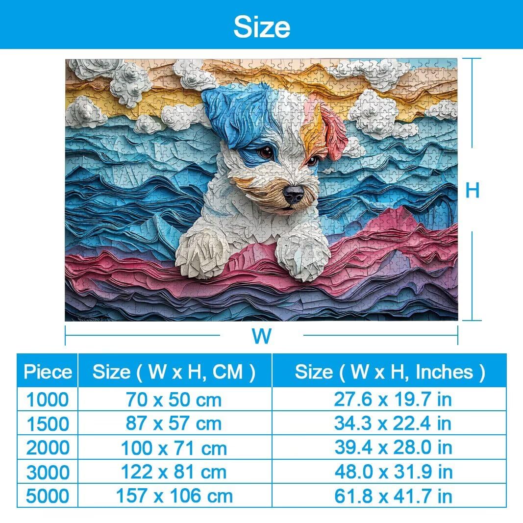 Puzzle 5000 Piezas, Puzzle Perro de Madera para Adultos, Regalos -2530