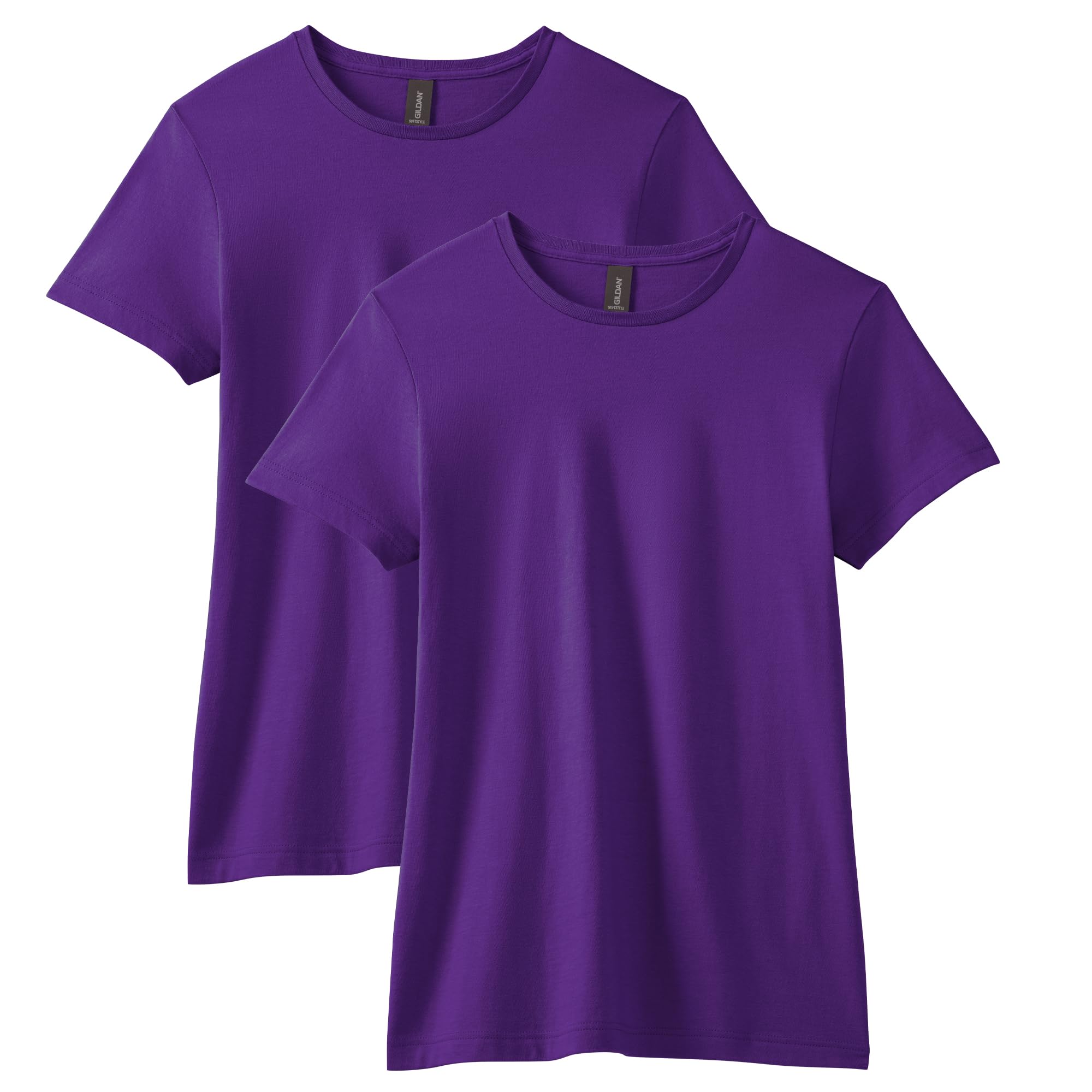 Gildan Women's Purple T-Shirt (Pack Of 2), Xl