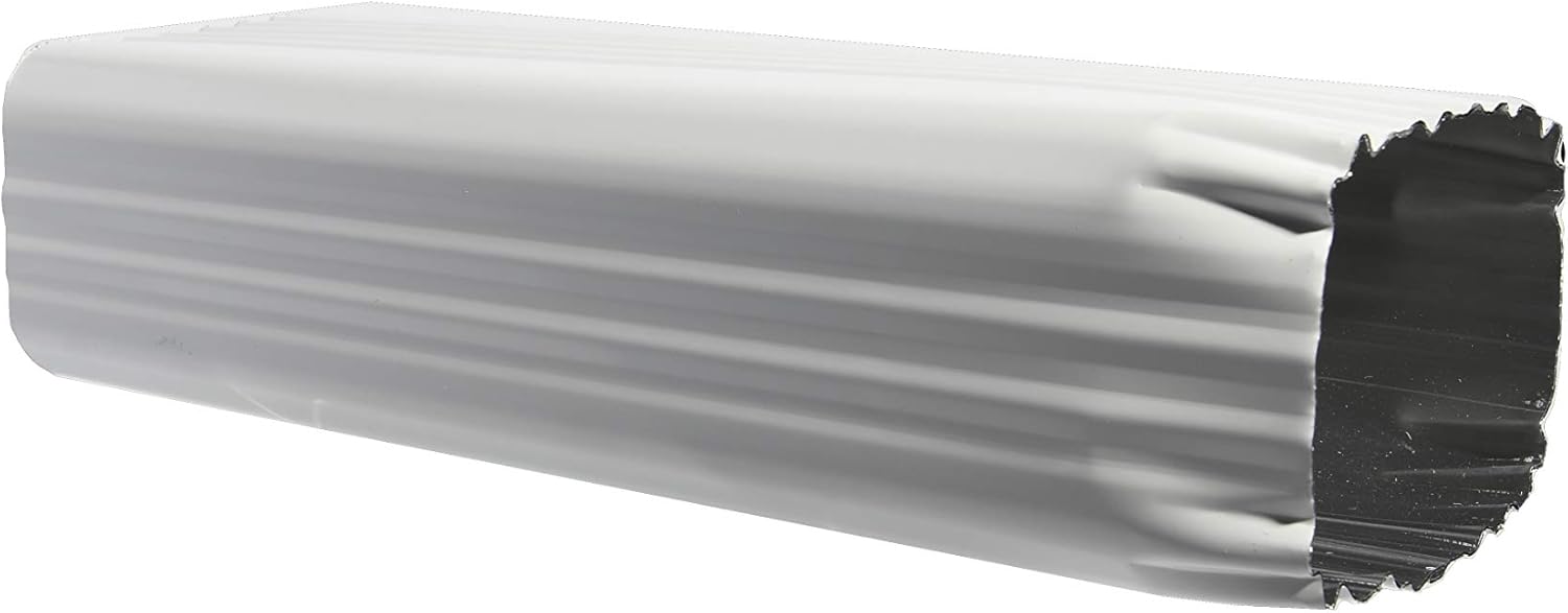 EAGLE 1 White Aluminum Downspout Extensions (Multiple Sizes) with 3 Free Matching Screws and 1 Free 1/4" Chuck (15, 4 X 5)