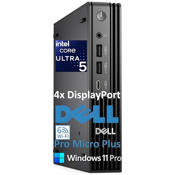 Dell Pro Micro Plus Mini PC (Next Gen OptiPlex 7000 MFF), Bussiness Desktop Computer AI PC, Intel 14-Core Ultra 5 235T (Beat i7-13700T), 32GB DDR5, 1TB SSD, WiFi 6, Bluetooth, 4X DP, Windows 11 Pro
