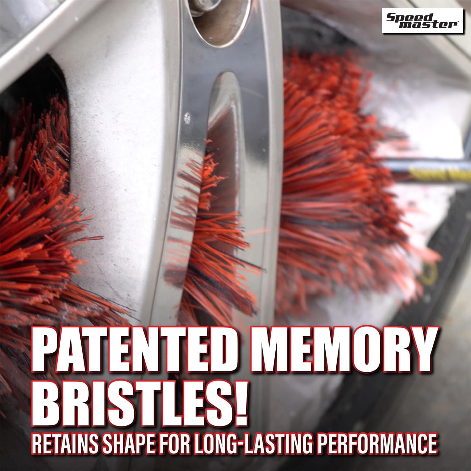 Speed Master Wheel Brush | Memory Foam Bristles | Safe on All Wheel Types | Clean Your Wheels with Ease! - Image 3