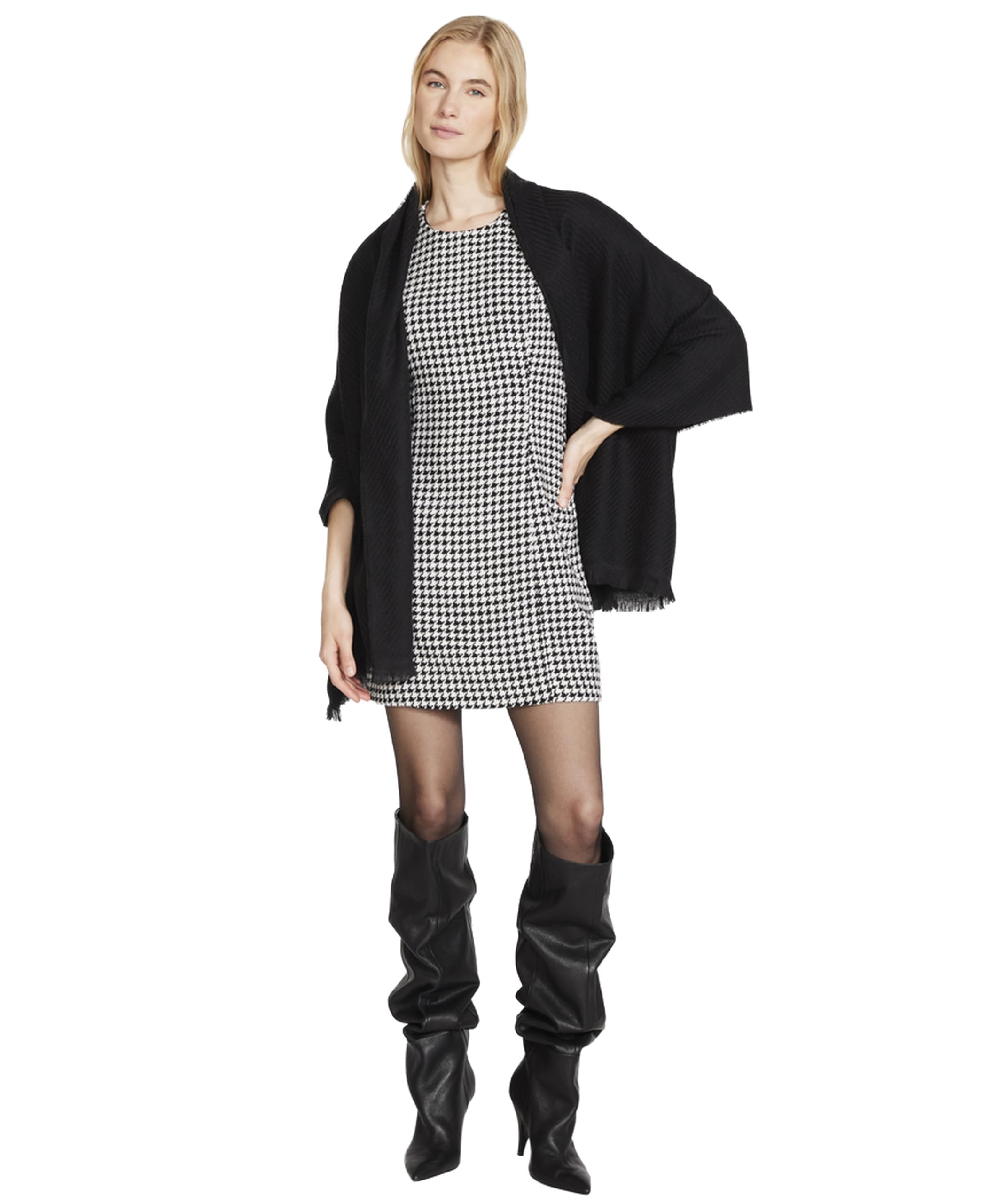 Écharpe Skylie Steve Madden noire pour affronter le froid - 5