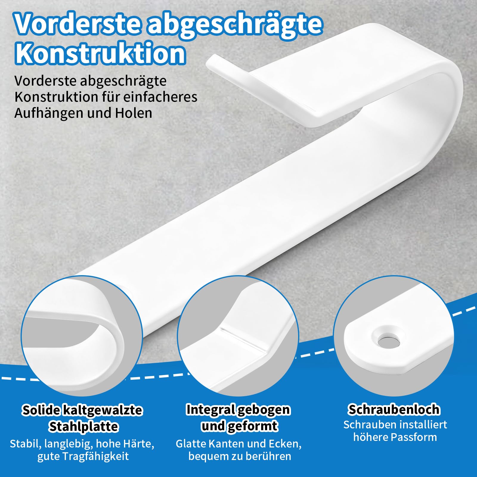4 Stück Snowboard Wandhalterung,Horizontal Skateboard Wandhalterung mit Schrauben für Snowboard, Skiboard, Longboard, Skateboard (Weiß)