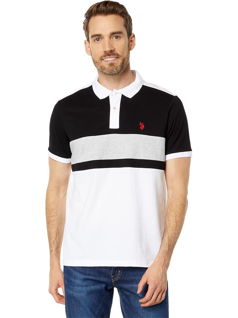 U.S. POLO ASSN. Jersey Three-Color Color-Block Knit Shirt