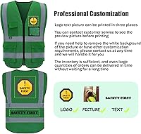 Vista 2 de BeautyWill Chaleco de seguridad personalizado con logotipo Clase 2 Chaleco reflectante de alta visibilidad Chaleco de trabajo protector