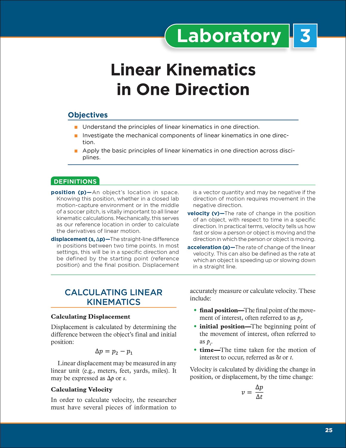 Applied Biomechanics Lab Manual      First Edition
