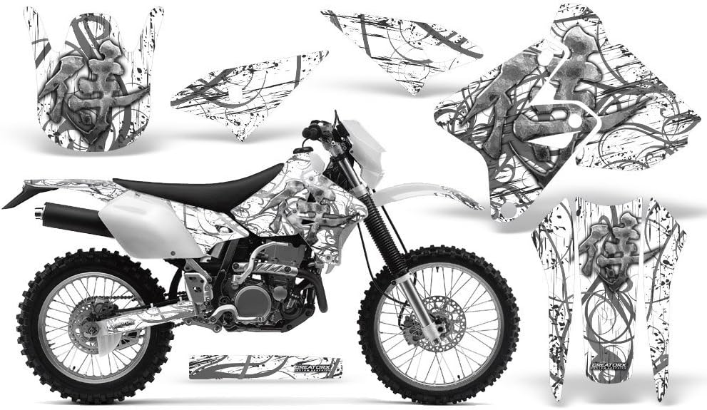 Graphics Kit Decals Stickers for Suzuki Drz400 Drz400S Z400 E Samurai Silver White