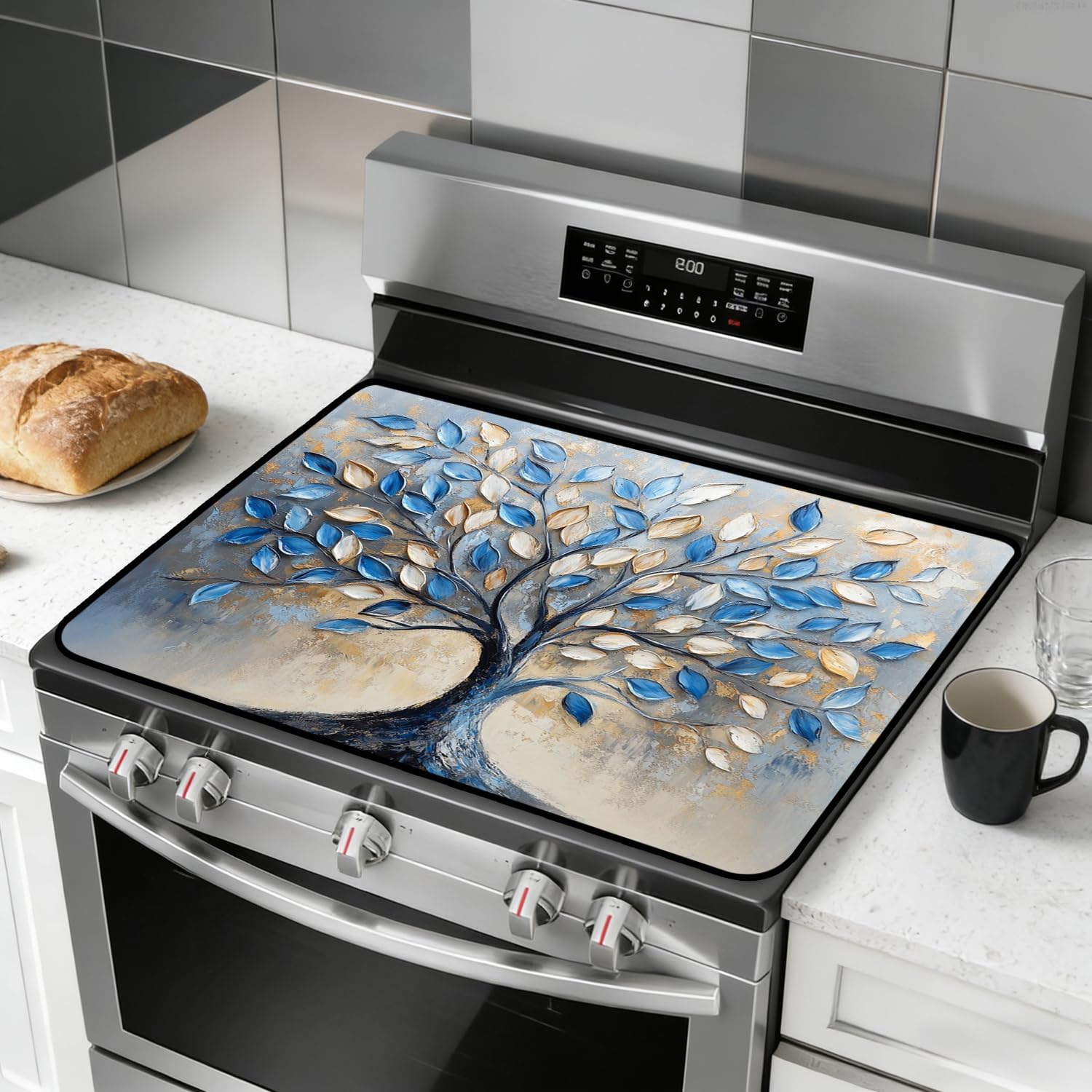 28 X 20 Electric Stove Top Cover — Multi-functional Protector, Perfect for Countertops, Stovetops, and Washing Machine Tops, A Decorative Kitchen Protector