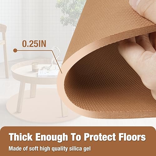 Miniatura 10 de Almohadilla redonda de goma antideslizante para muebles, alfombrilla redonda de goma para suelo reclinable, protege los suelos de madera dura y