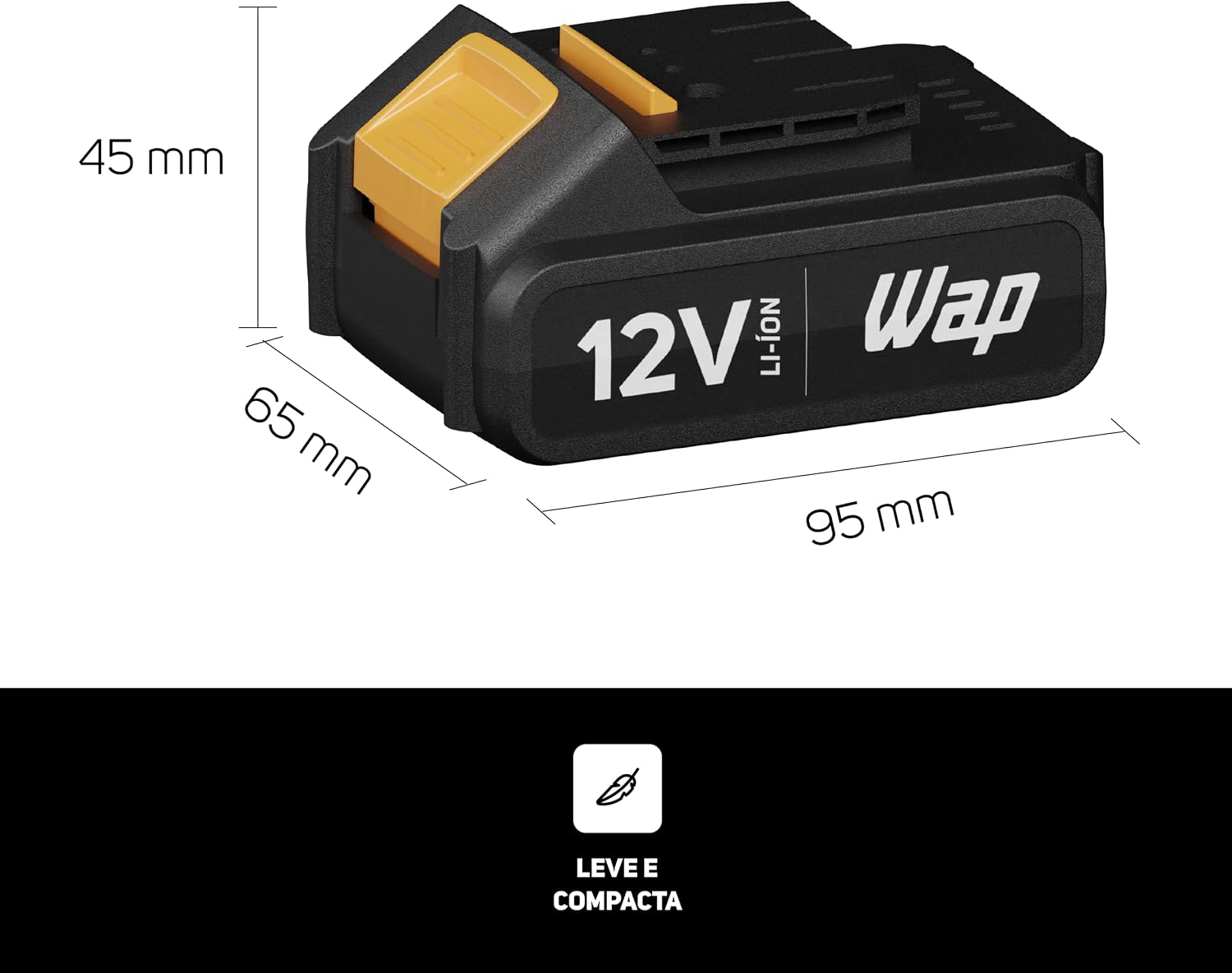 WAP Bateria Lítio 12V 1500mAh para Parafusadeira e Furadeira12K3 e Parafusadeira e Furadeira 12K4, Recarregável Com Longa Duração, Leve e Compacta WAP Bateria Lítio 12V 1500mAh para Parafusadeira e Furadeira12K3 e Parafusadeira e Furadeira 12K4, Recarregável Com Longa Duração, Leve e Compacta