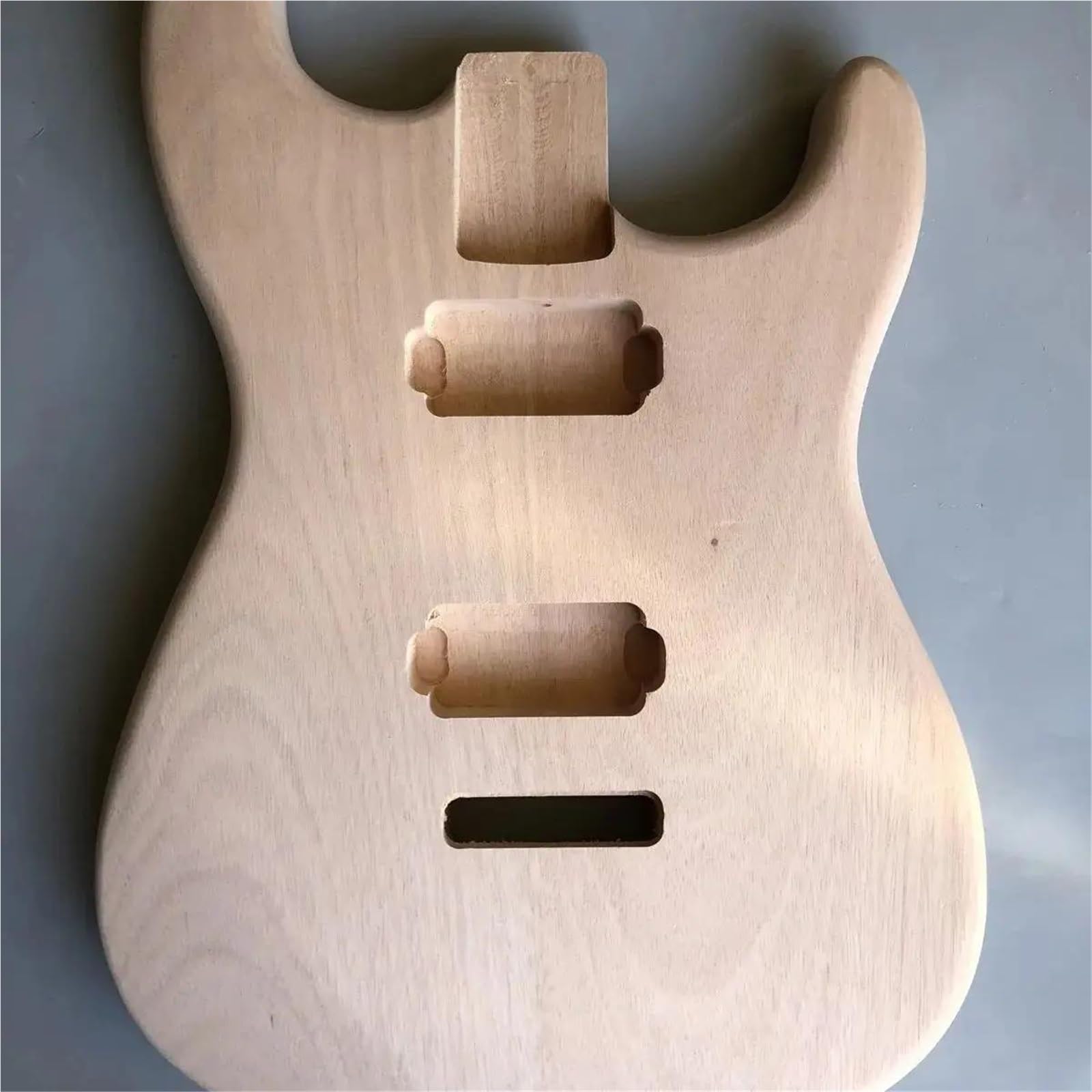 Unfinished Guitar Body Mahogany Electric Guitar Body With Humbuckers Hole