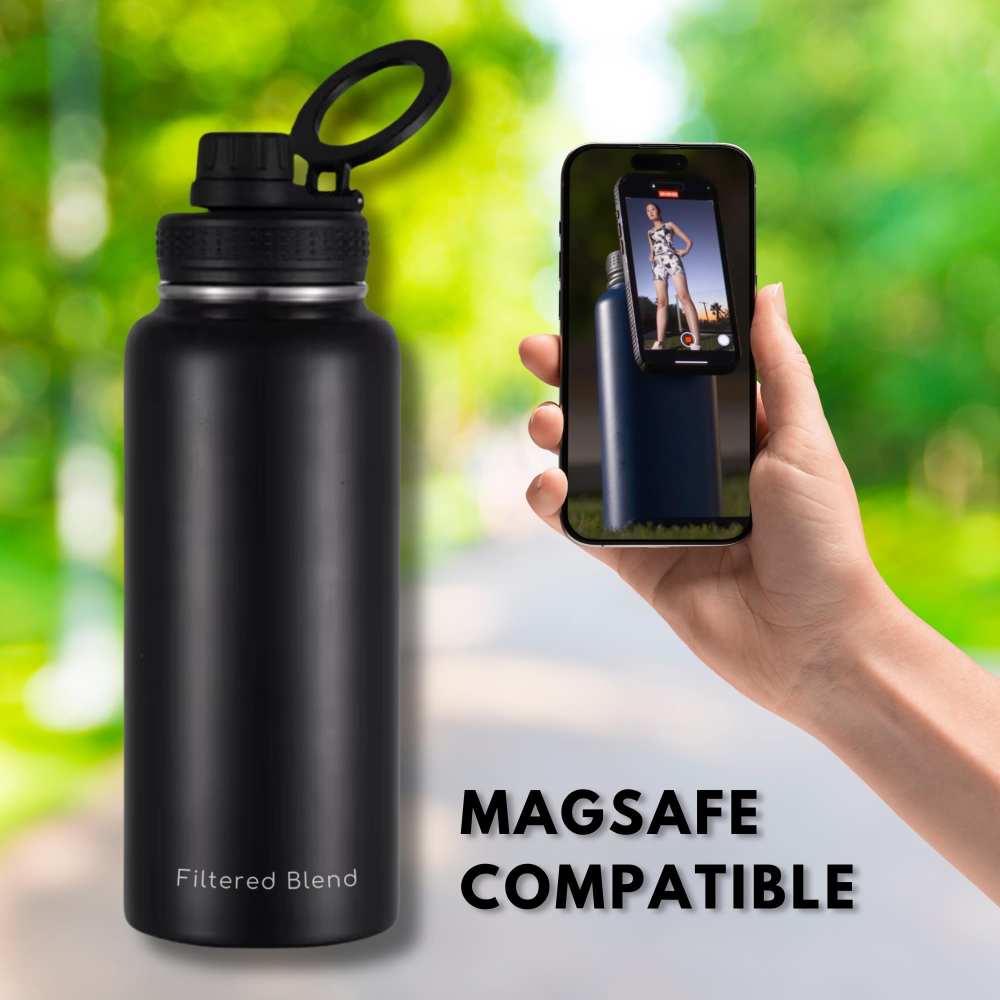 32oz Stainless Steel Water Bottle Compatible with Magsafe thumbnail 5