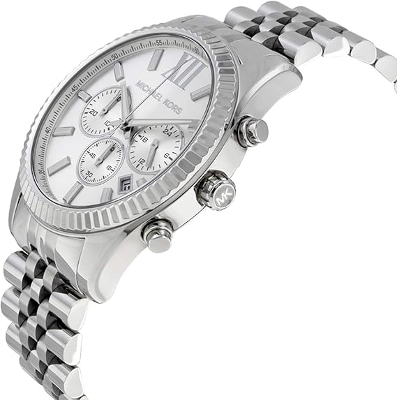 Michael kors men's lexington silver-tone watch mk8405 Clearance