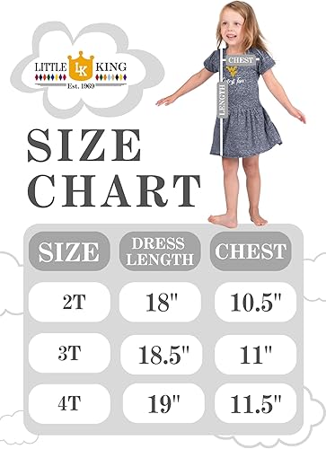 Miniatura 57 de Little King NCAA Knobby - Vestido para niñas pequeñas, tallas 2T, 3T y 4T