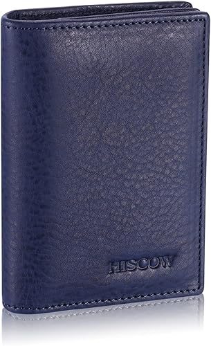 Funda de piel para tarjetas de visita para hombres y mujeres, piel de becerro italiana