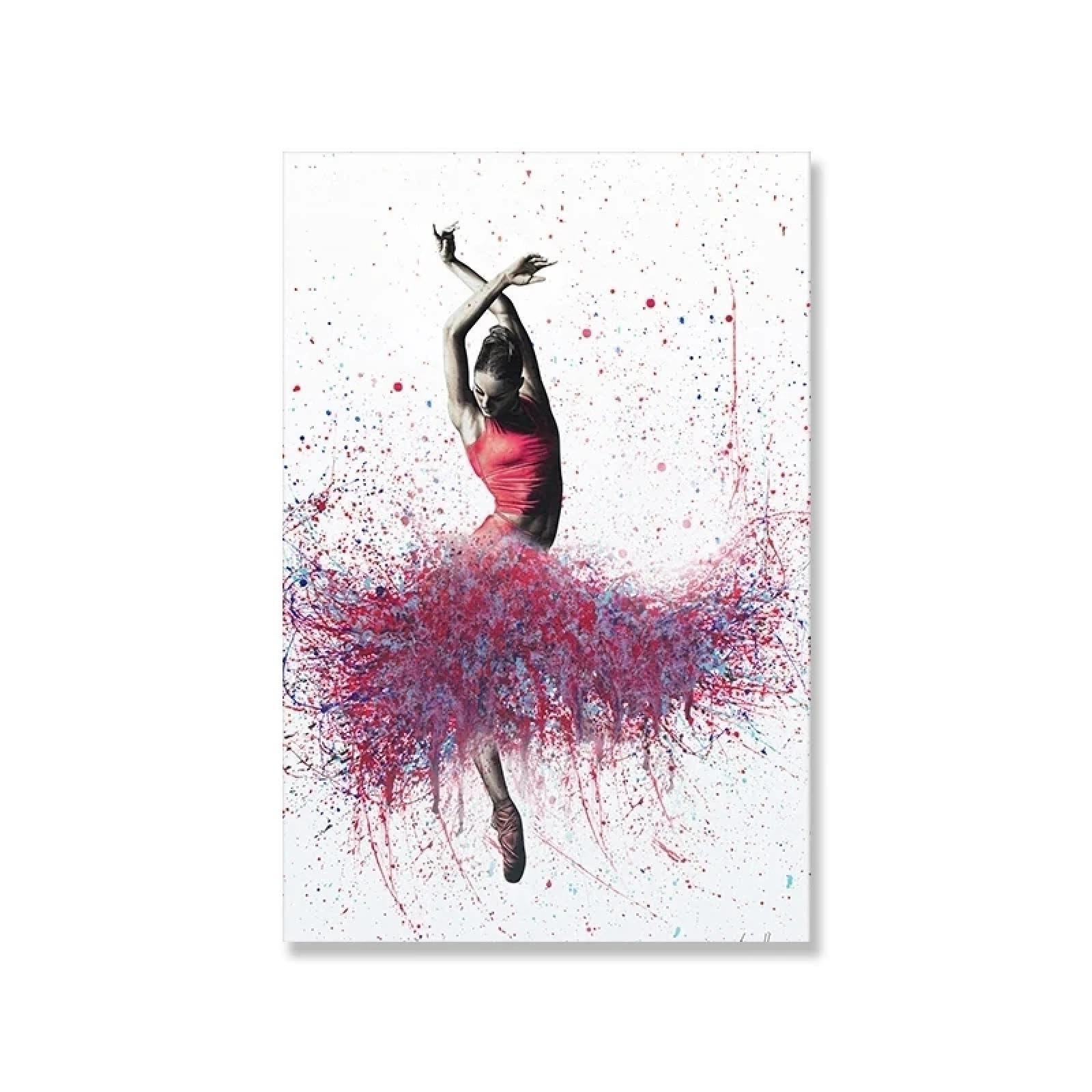Amazon.com: Modern Girl Dancing Ballet Canvas Paintings Abstract 