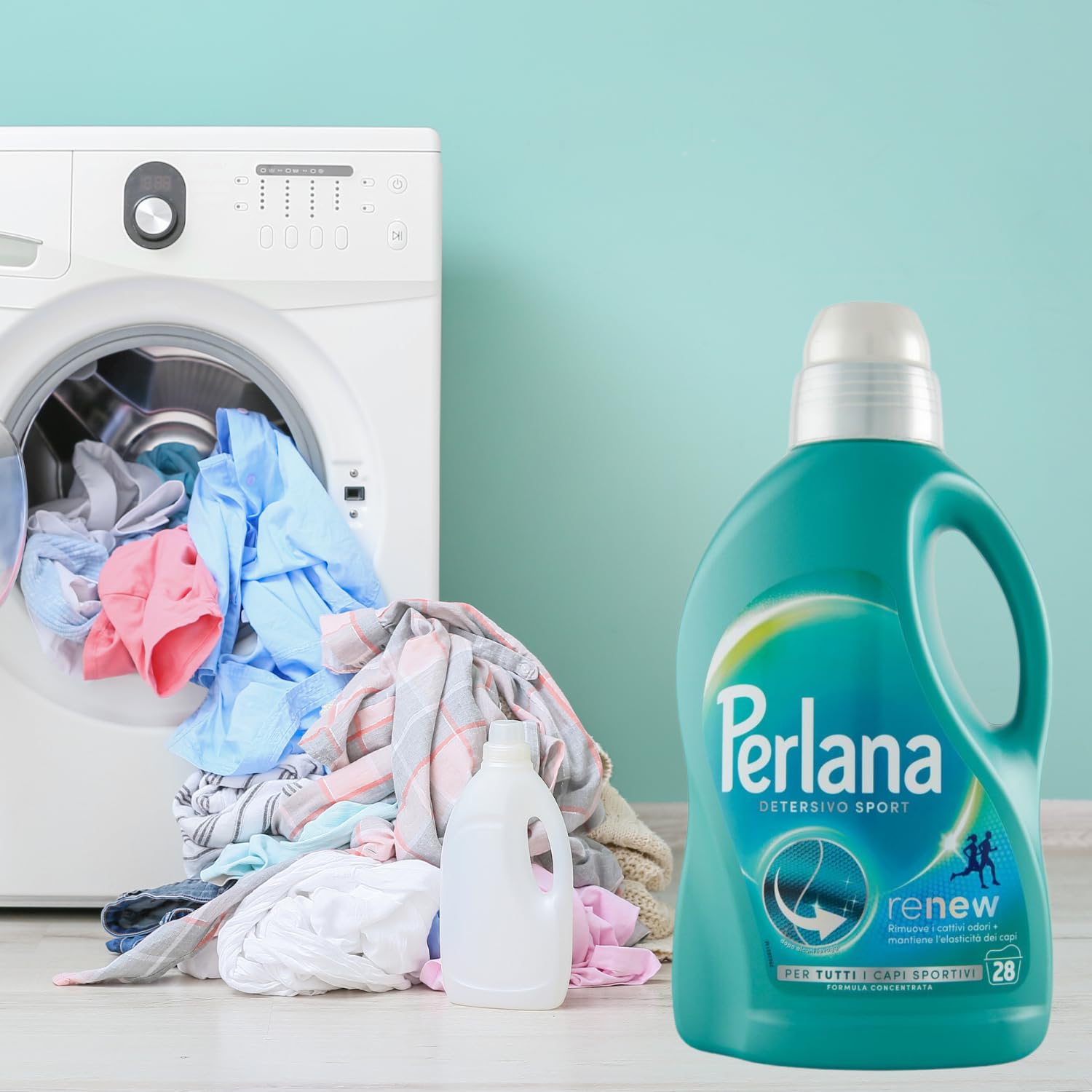 Detersivo per Abbigliamento Sportivo – 28 Lavaggi – 1440 ml kit con Spugna Brandizzata SPESA & RISPARMIO Inclusa – Variazioni 4/8/12 Pezzi (4)