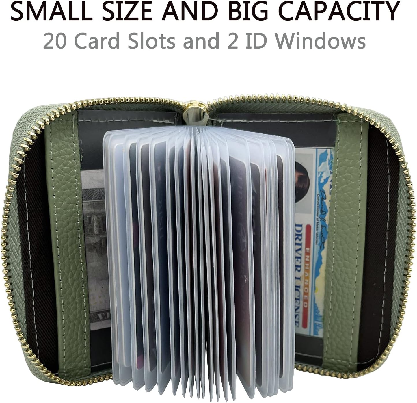 Womens Credit Card Holder Wallet RFID Leather Small ID Card Case - Image 4